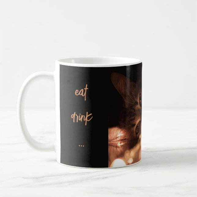 Christmas Cat Be Furry Coffee Mug (Left)