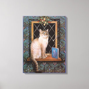 Christmas Cat Canvas  Print