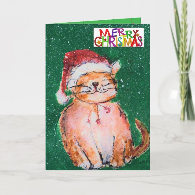 Christmas Cat Card (Front)