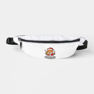 Christmas Cat Cheers Vector Design Fanny Pack