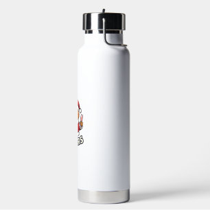 Christmas Cat Cheers Vector Design Water Bottle