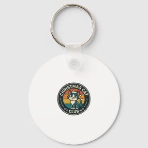 Christmas Cat Cute Kitty Design - Christmas Cat Cl Keychain