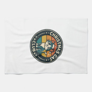Christmas Cat Cute Kitty Design - Christmas Cat Cl Kitchen Towel