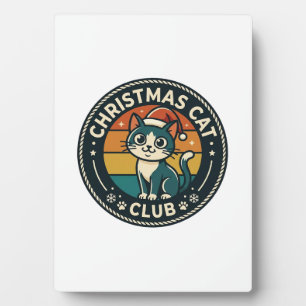 Christmas Cat Cute Kitty Design - Christmas Cat Cl Plaque