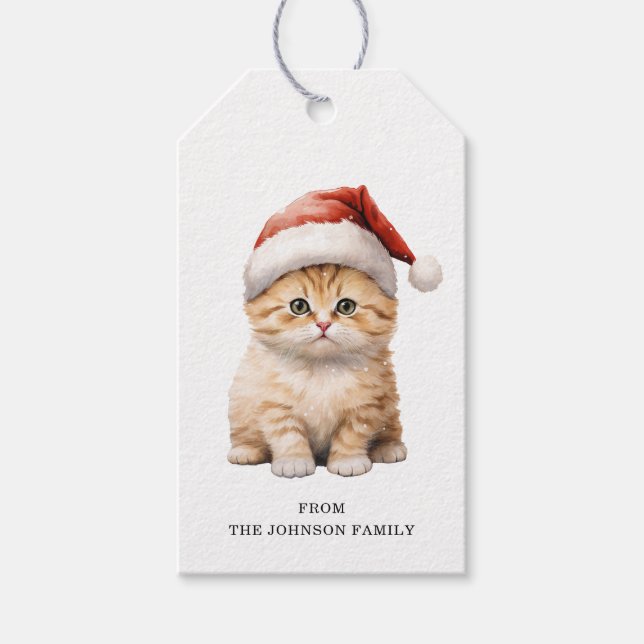 Christmas Cat Gift Tags (Front)