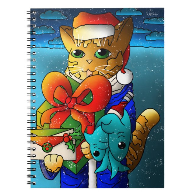 Christmas Cat Guest Notebook (Front)