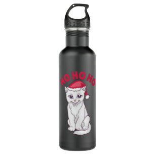 Christmas Cat Ho Ho Ho 710 Ml Water Bottle