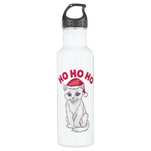 Christmas Cat Ho Ho Ho 710 Ml Water Bottle