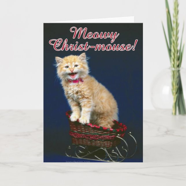 Christmas Cat Holiday Card (Front)