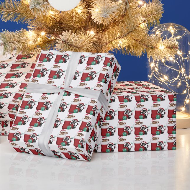 Christmas Cat Holiday wrapping paper (Holidays)