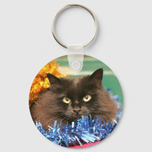 Christmas Cat Keychain