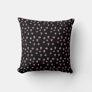 Christmas Cat Kitty Toes Paw Pads Throw Pillow