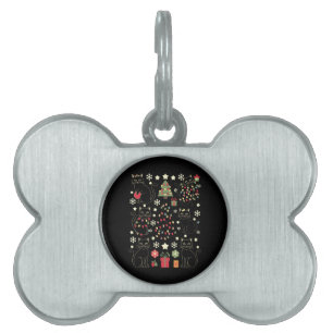 Christmas Cat Lover Gift For Cat Owner Pet ID Tag