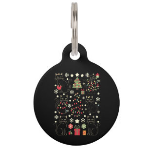 Christmas Cat Lover Gift For Cat Owner Pet Tag