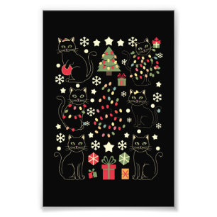 Christmas Cat Lover Gift For Cat Owner Photo Print