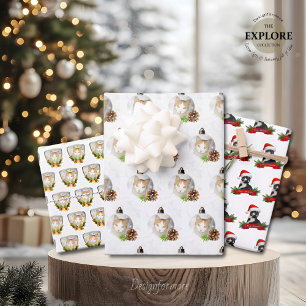 christmas cat lovers WRAPPING PAPER SHEETS