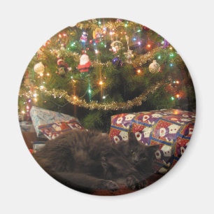 Christmas Cat Magnet