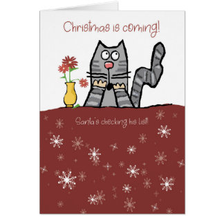 Christmas Cat Not on Père Noël Nice List