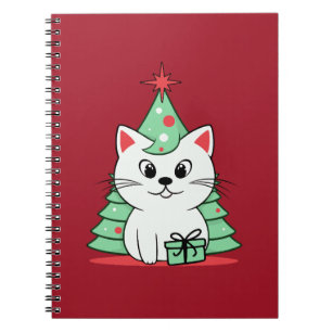 Christmas cat notebook