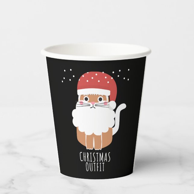 christmas cat          paper cups (Front)