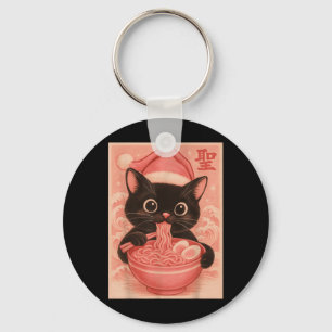 Christmas Cat Pink Santa Kawaii Anime Christmas Ra Keychain