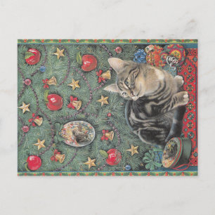 Christmas Cat postcard