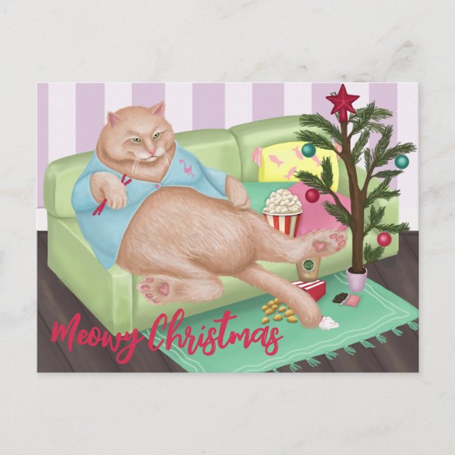 Christmas Cat Postcard (Front)