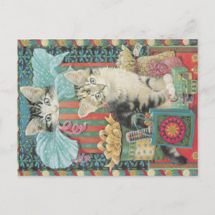 Christmas Cat postcard 