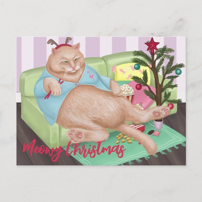 Christmas Cat Postcard (Front)