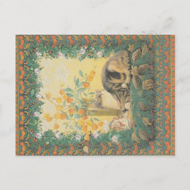 Christmas Cat postcard  (Front)