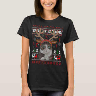 Christmas Cat Reindeer Ugly Christmas Sweater T-Sh