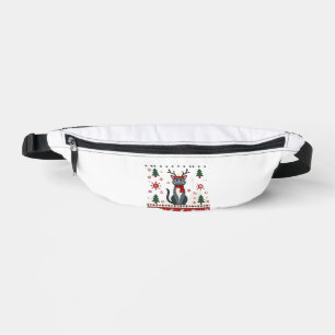 Christmas Cat Reindeer Ugly Christmas Sweater T-Sh Fanny Pack