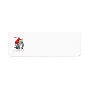 Christmas Cat Return Address Labels