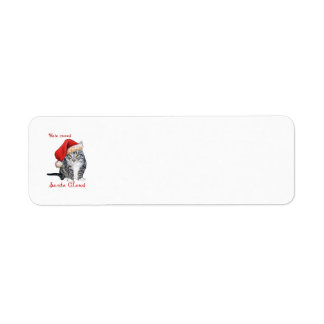 Christmas Cat Return Address Labels