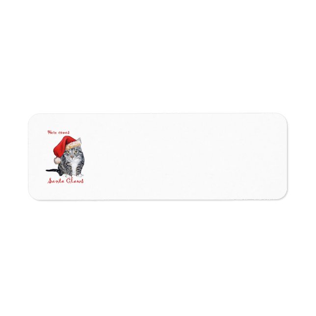 Christmas Cat Return Address Labels (Front)