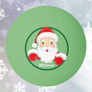 Christmas Cat Stocking Stuffer Name Santa Claus Ping Pong Ball