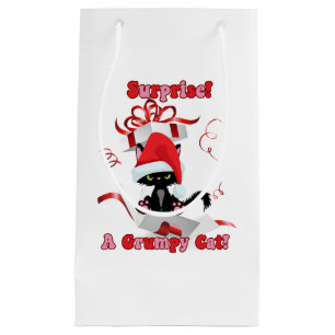 Christmas Cat Suprise Box Small Gift Bag