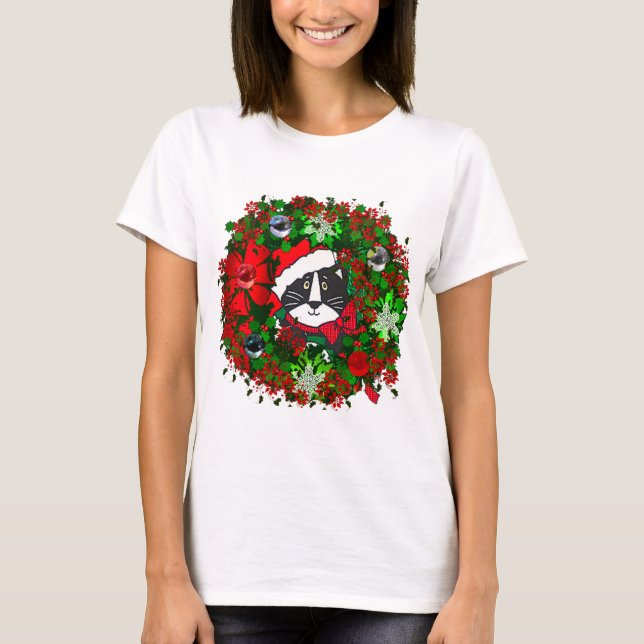 Christmas Cat T-Shirt (Front)