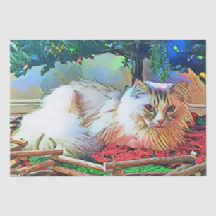 christmas cat tissue paper