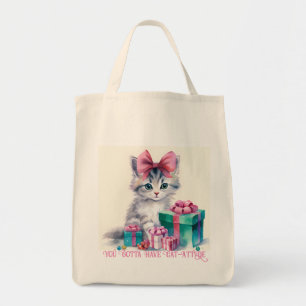 Christmas Cat Tote Bag