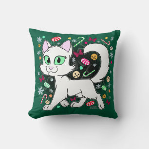 Christmas Cat Tote Throw Pillow