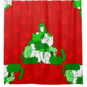christmas cat tree paw print