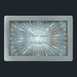 Christmas Cathedral Window Belt Buckle<br><div class="desc">Abstract illustration in shape of window of a gothic cathedral. The living energy of the Universe and God emanates from the symmetry and the light of this image. It suggests the Christian and catholic spirit. Blue bright lights also remind to Christmas atmosphere.</div>