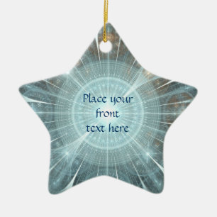 Christmas Cathedral Window Ceramic Ornament
