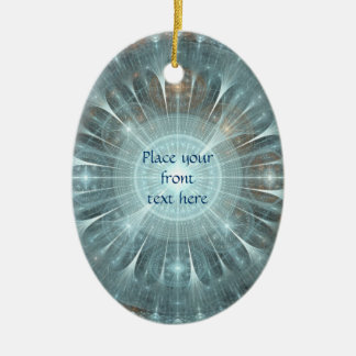 Christmas Cathedral Window Ceramic Ornament