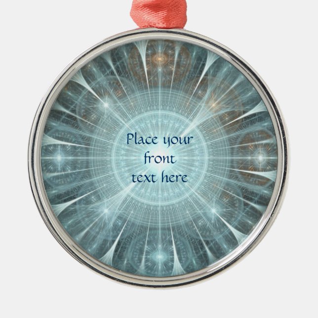 Christmas Cathedral Window Metal Ornament (Front)