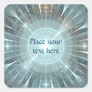 Christmas Cathedral Window Square Sticker