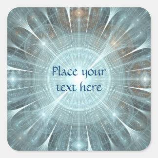 Christmas Cathedral Window Square Sticker