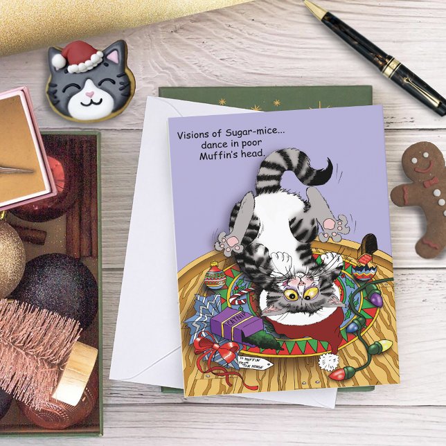 Christmas Catnip Cat Holiday Card (Creator Uploaded)