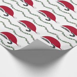 Christmas Cats and Garland Wrapping Paper